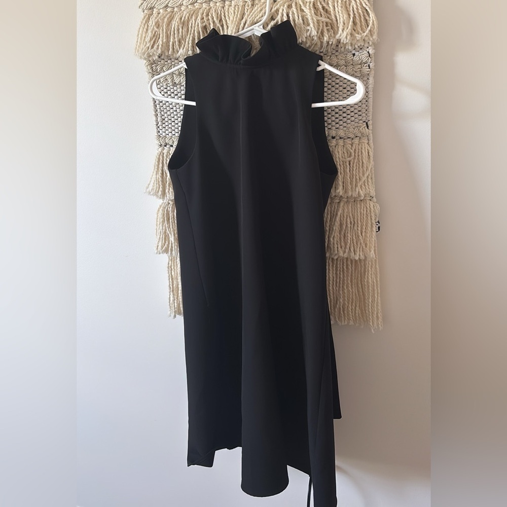 Tuckernuck Blythe Sleeveless Ruffle Collar Bow Dress Black Size XS - Picture 2 of 4